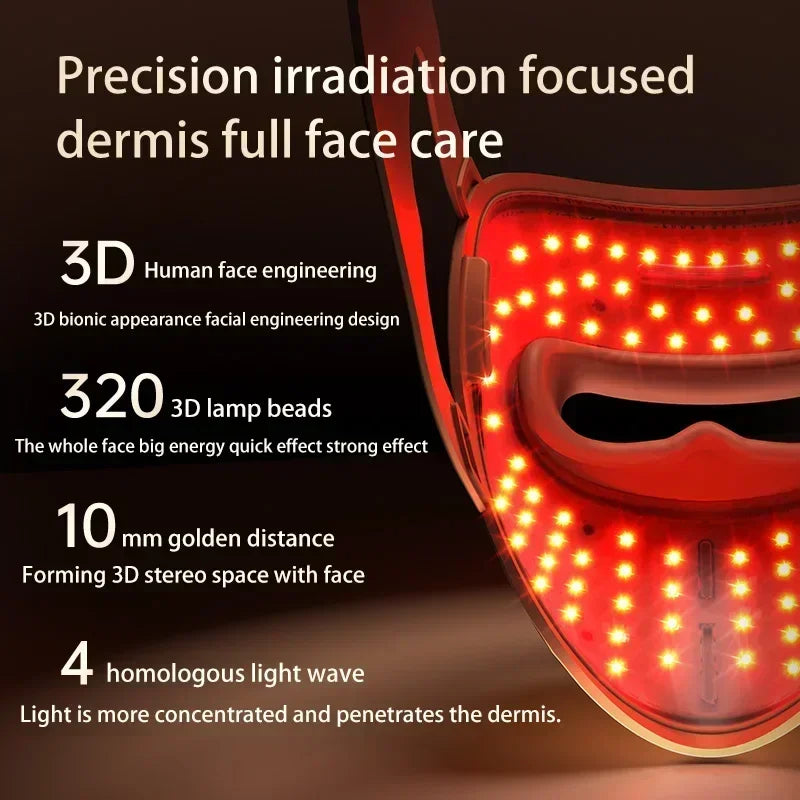 LED Facial Therapy Mask With 4 Modes