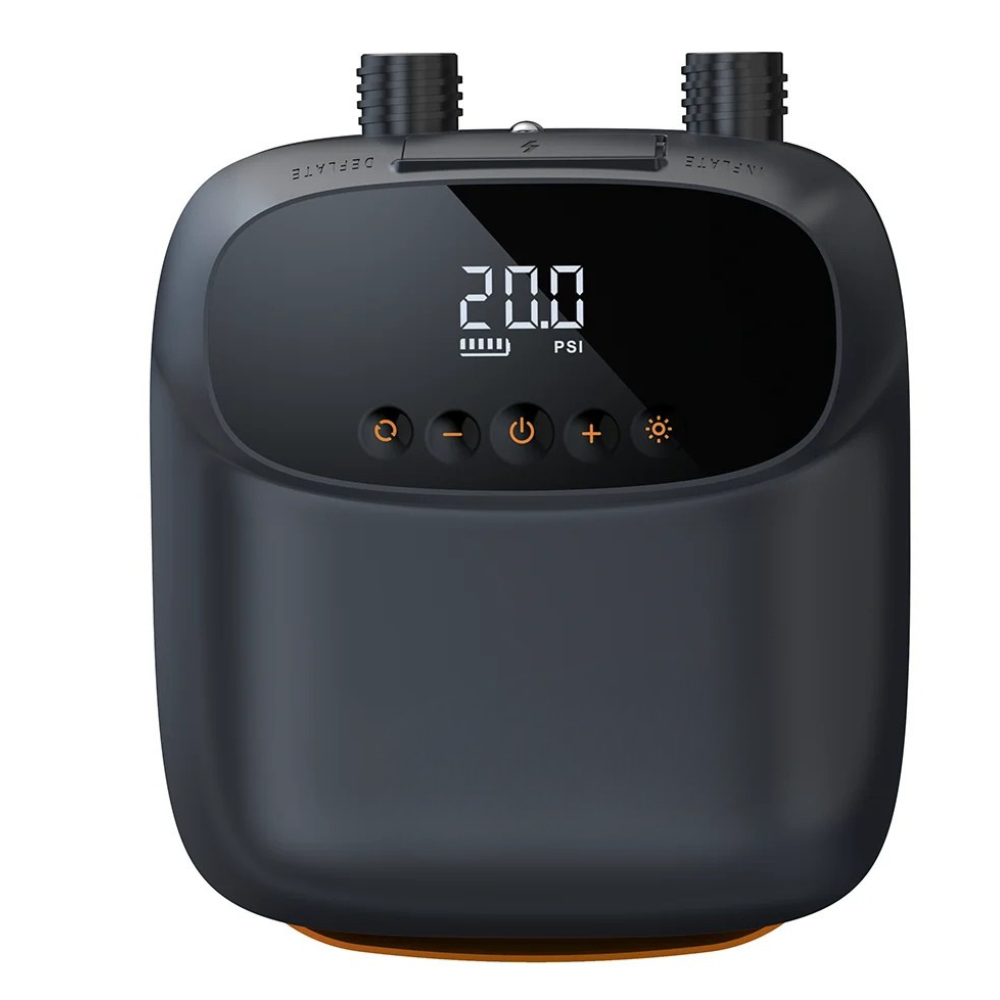 Rechargeable Electric Air Pump with Digital PSI Control for Kayaks Tents and Water Sports Gear