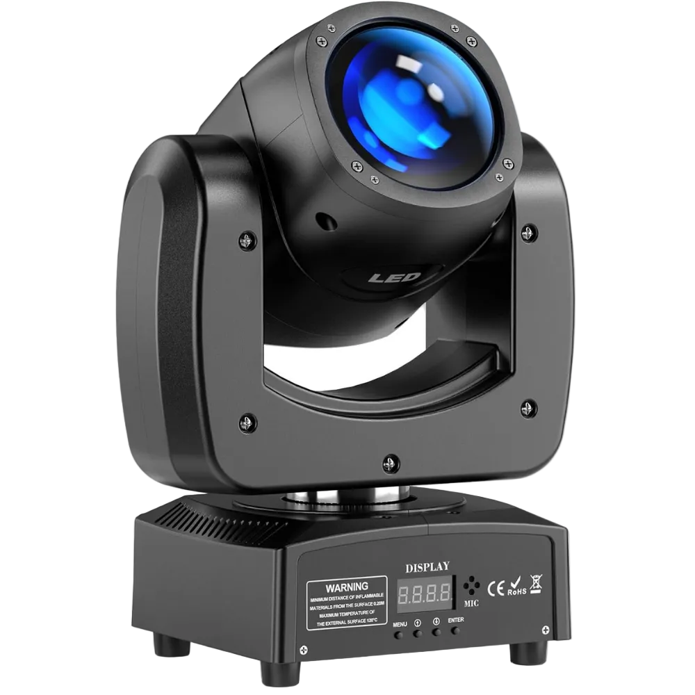 100W RGBW Moving Head Beam Light with DMX512 Control for Stage, Party and Club Shows