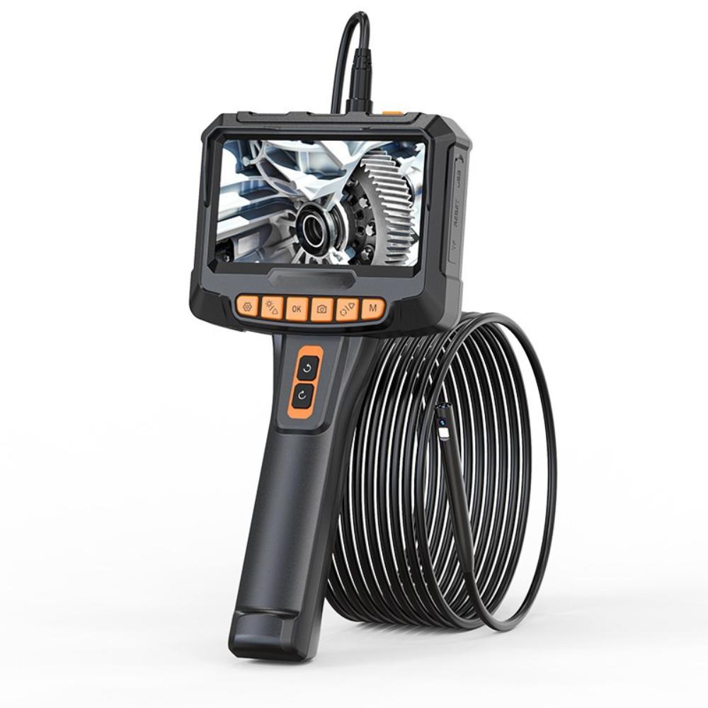 1080p Dual Lens Endoscope Camera with 5" IPS Screen & 360° Rotation – Waterproof Borescope