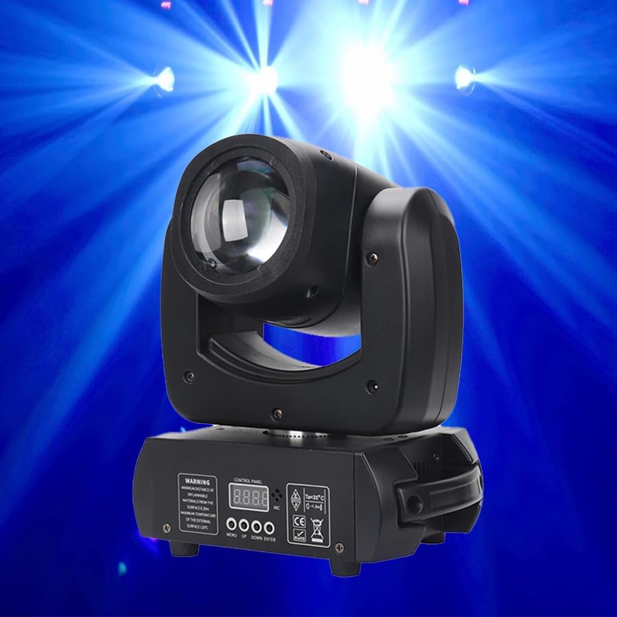 100W Moving Head Stage Light with GOBO, Rotating Prism & DMX Control for Parties and Events