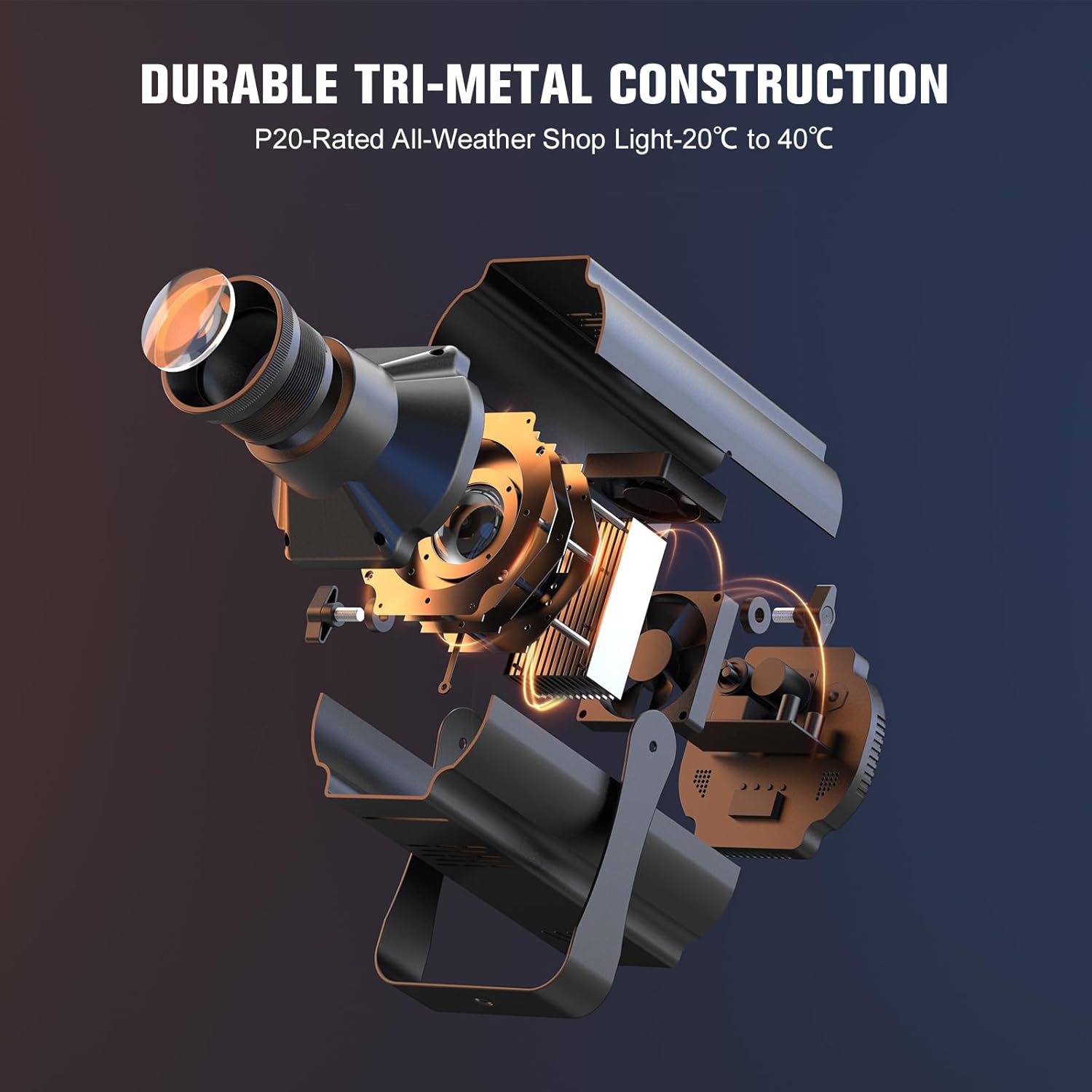 100W COB LED Pinspot Stage Light with DMX512, 25° Beam, 3200K–5600K Color