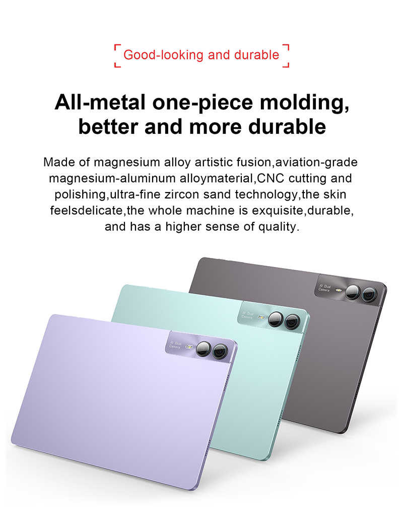 10.95" Portable Tablet 6GB+128GB with 13MP Camera & Long-Lasting 7200mAh Battery