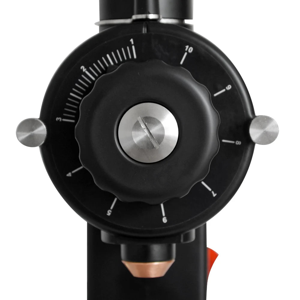 10-Step Stainless Steel Espresso Grinder with 60mm Flat Burrs 220V Black