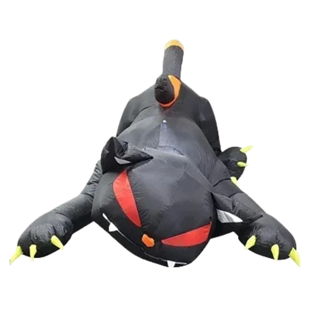 1.8m LED Inflatable Black Cat Decoration with Moving Head for Halloween Outdoor Display