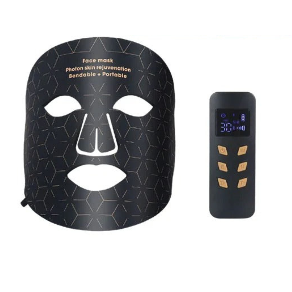 Silicone LED Therapy Mask with 480 Lights, 4-Color Skin Rejuvenation for Face & Neck