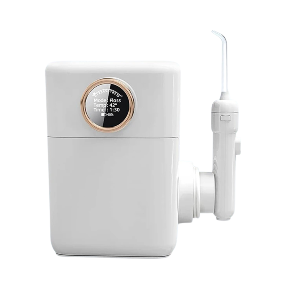 Rechargeable 900ml Tabletop Water Flosser with 6 Jet Tips & Adjustable Pressure