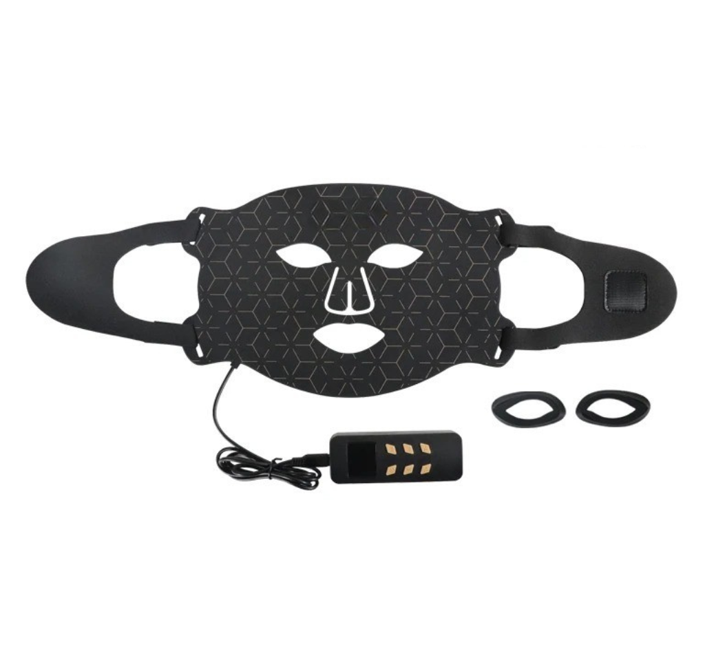 Portable LED Light Therapy Silicone Mask with 4 Modes for Skin Rejuvenation & Wrinkle Care