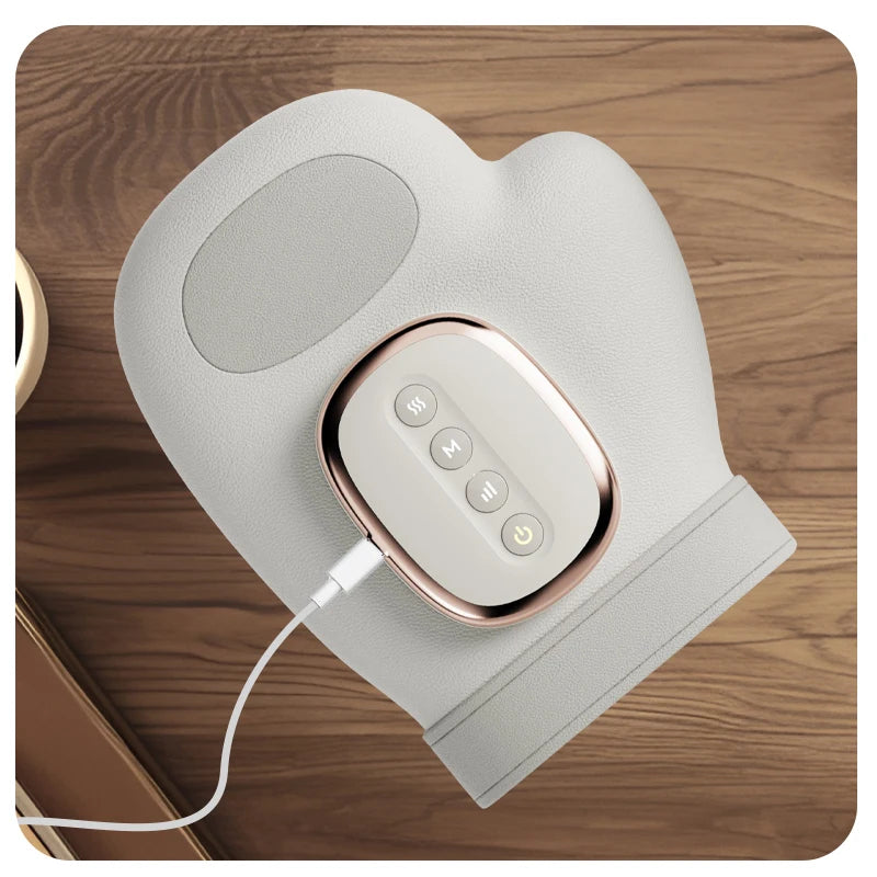 Portable Cordless Hand Massager with Warmth and Adjustable Compression Settings