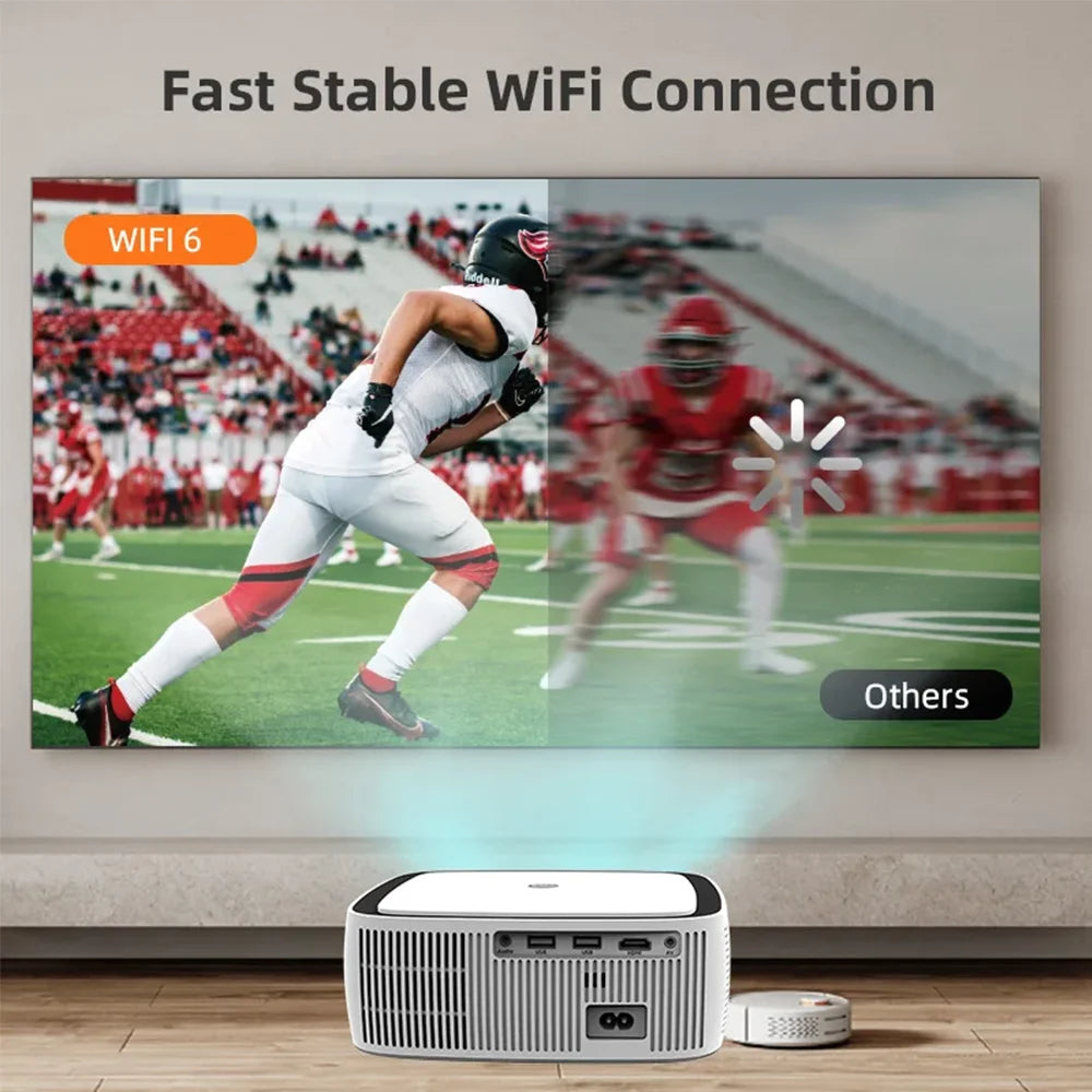 1080P Portable Smart Projector with Keystone Correction & HDMI Input