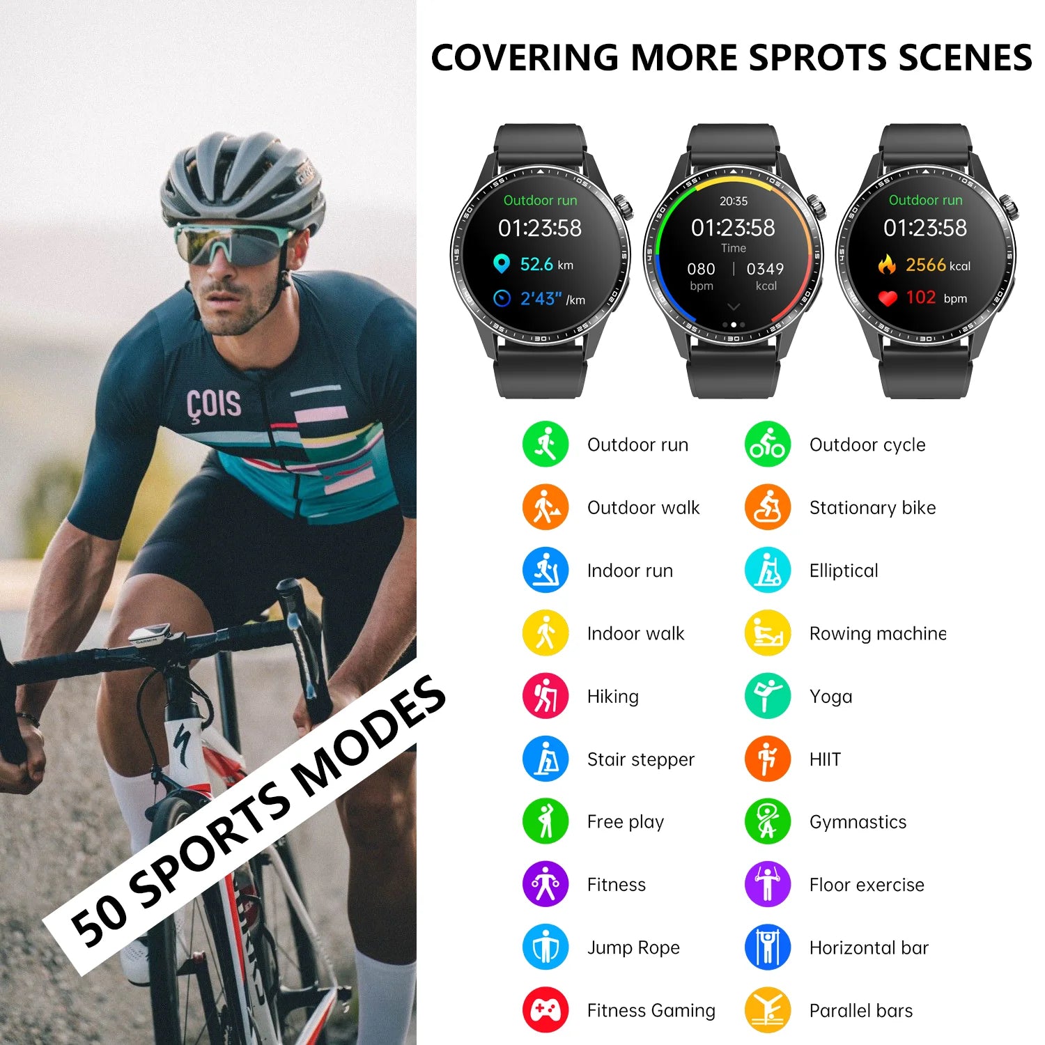 1.55” Smart Watch with IP67 Waterproof, 380mAh Battery & Fitness App – Stylish & Durable Design