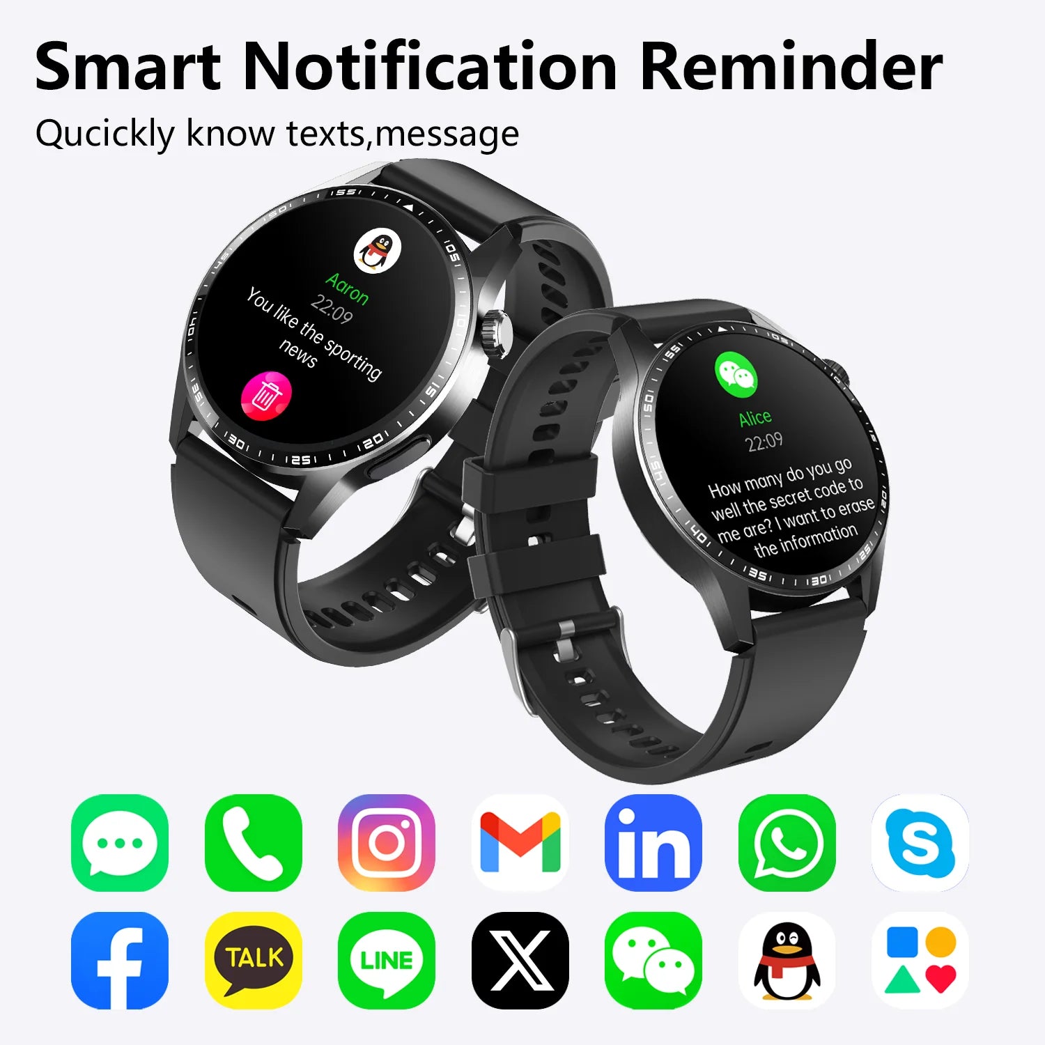 1.55” Smart Watch with IP67 Waterproof, 380mAh Battery & Fitness App – Stylish & Durable Design