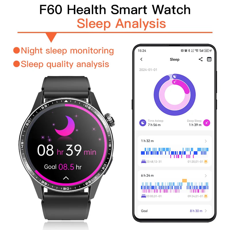 1.55” Smart Watch with IP67 Waterproof, 380mAh Battery & Fitness App – Stylish & Durable Design