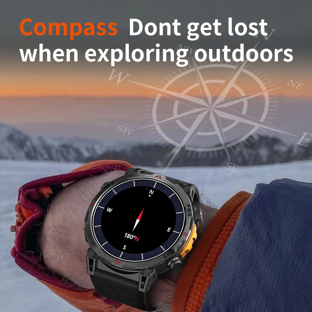 1.56" Touch Screen Smart Watch with Fitness Tracking, Long Battery Life, 3ATM Rated