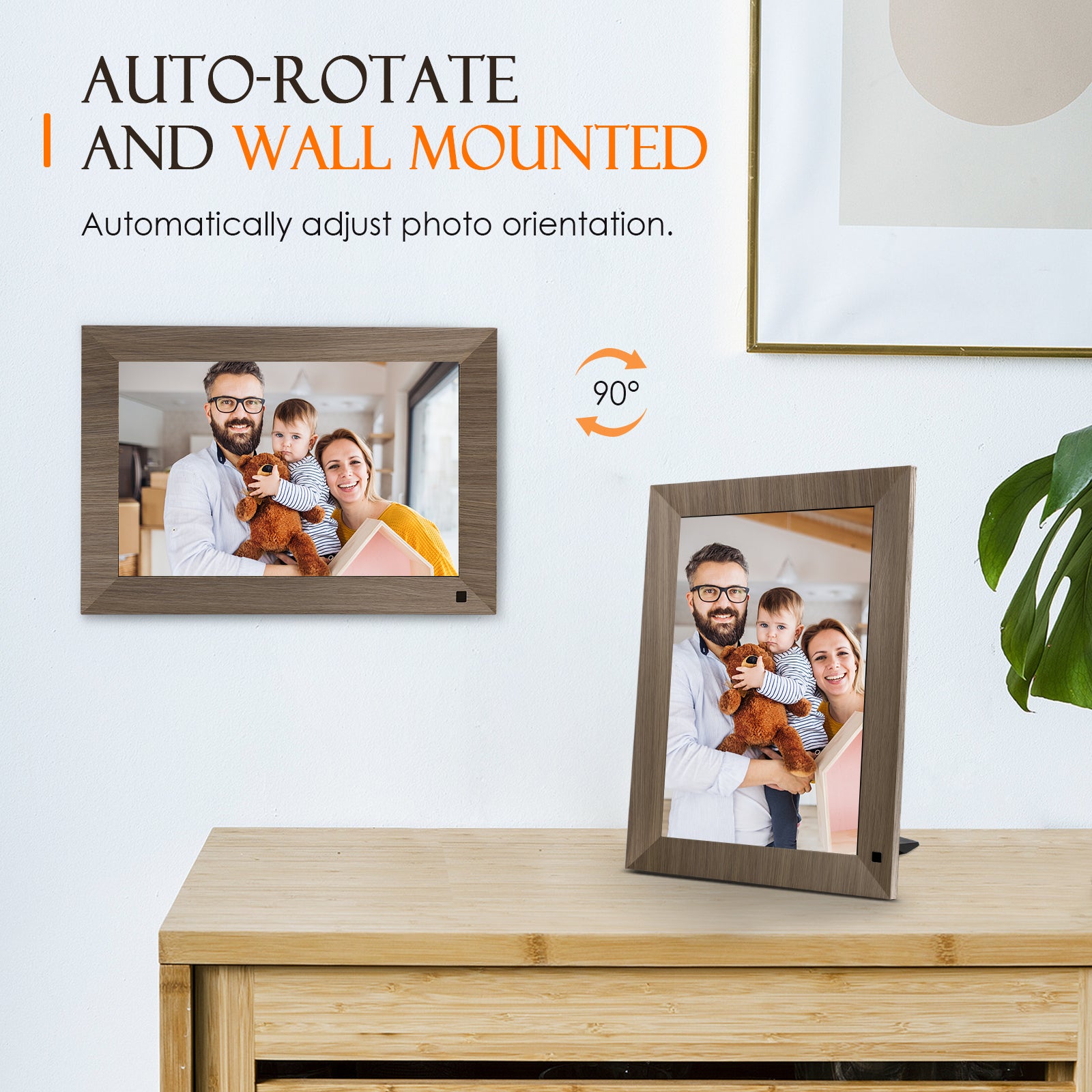 10.1 Inch WiFi Digital Photo Frame with Touch Screen, Motion Sensor & Auto Rotate