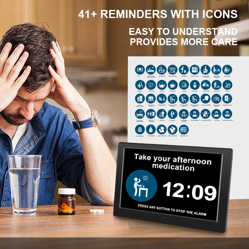 10-Inch WiFi Digital Clock with Weather Display, Auto Time Sync & Remote Control