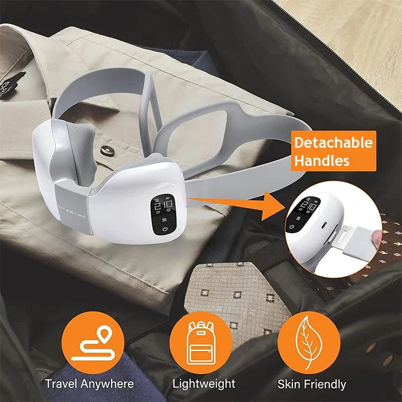 Portable Electric Neck Massager with Infrared Heat and Muscle Relaxation Functions