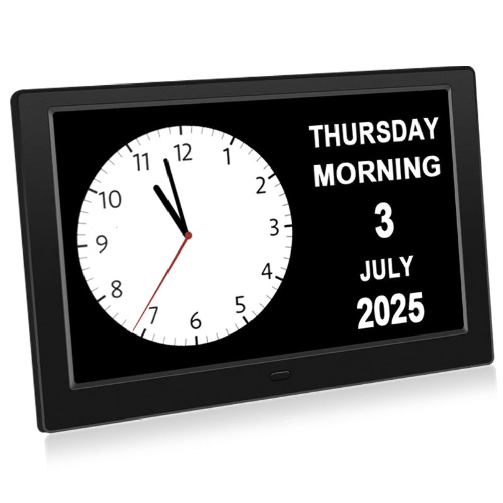 10 Inch Digital Clock Photo Frame with Remote Control, Auto Dimming & Alarm
