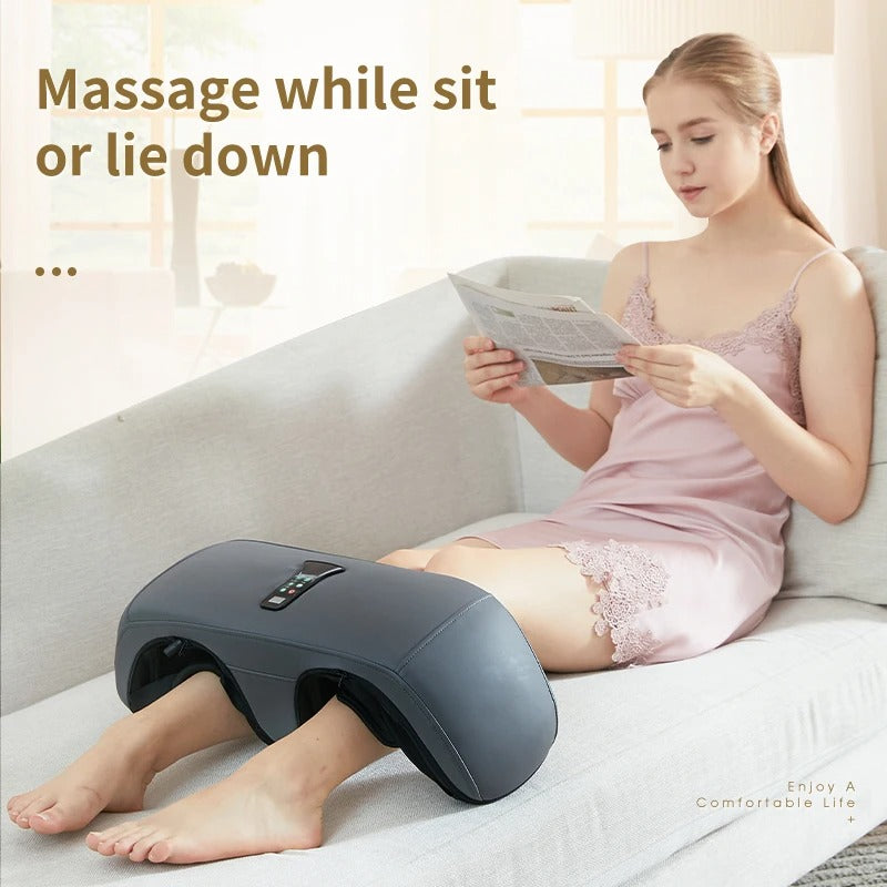 Rechargeable Knee Massager with Heat, Vibration & Airbag Compression Therapy