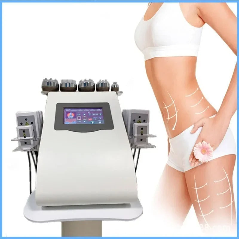 Professional 6-in-1 RF & Lipo Laser Body Slimming Machine – White
