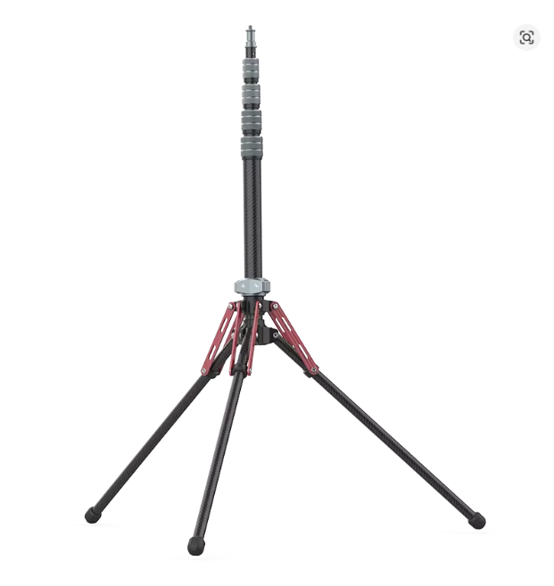 1.94m Carbon Fiber Portable Light Stand Tripod for Cameras, LED Lights & Softboxes