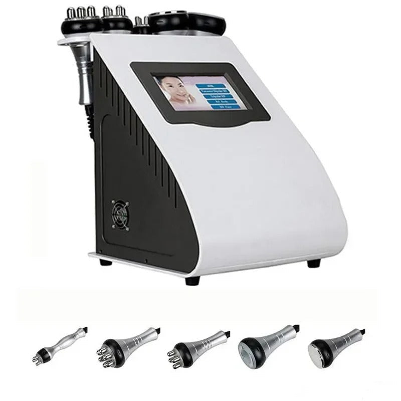 Professional 40K Cavitation & Multipolar RF Machine for Body Sculpting & Skin Tightening – White