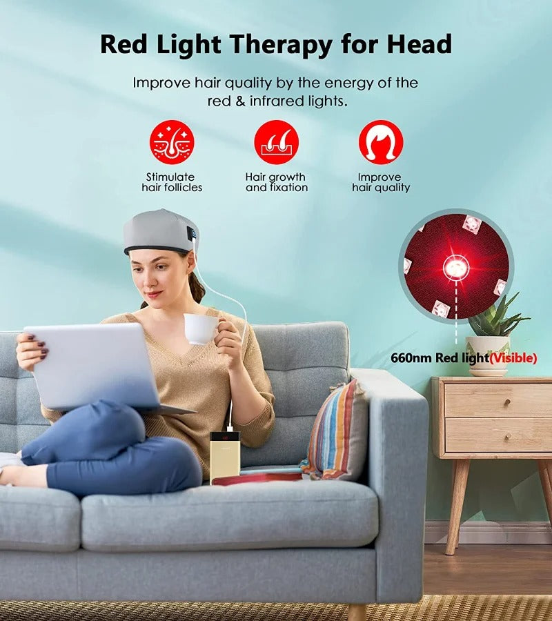 Rechargeable Hair Growth Cap with LED Therapy for Thicker, Stronger Hair