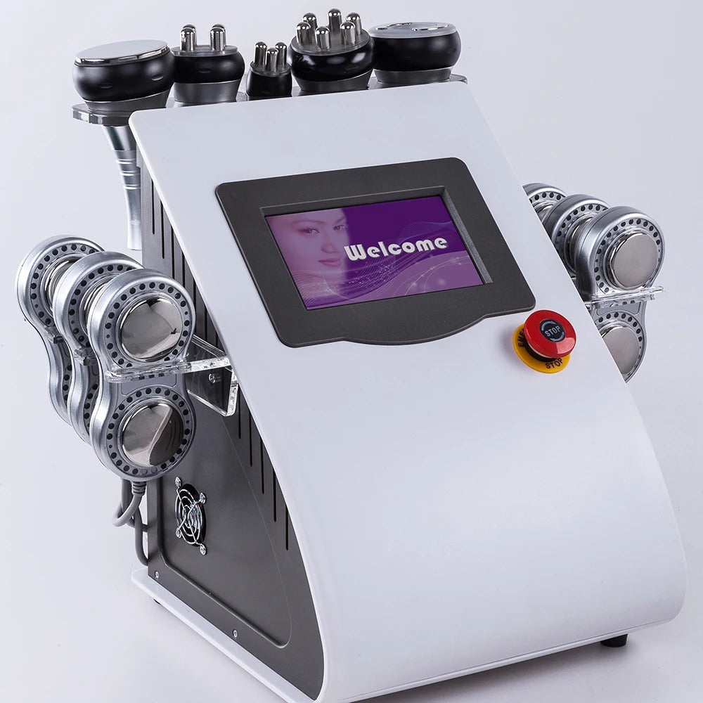 6-in-1 Cavitation & Radio Frequency Slimming and Skin Tightening Machine – White