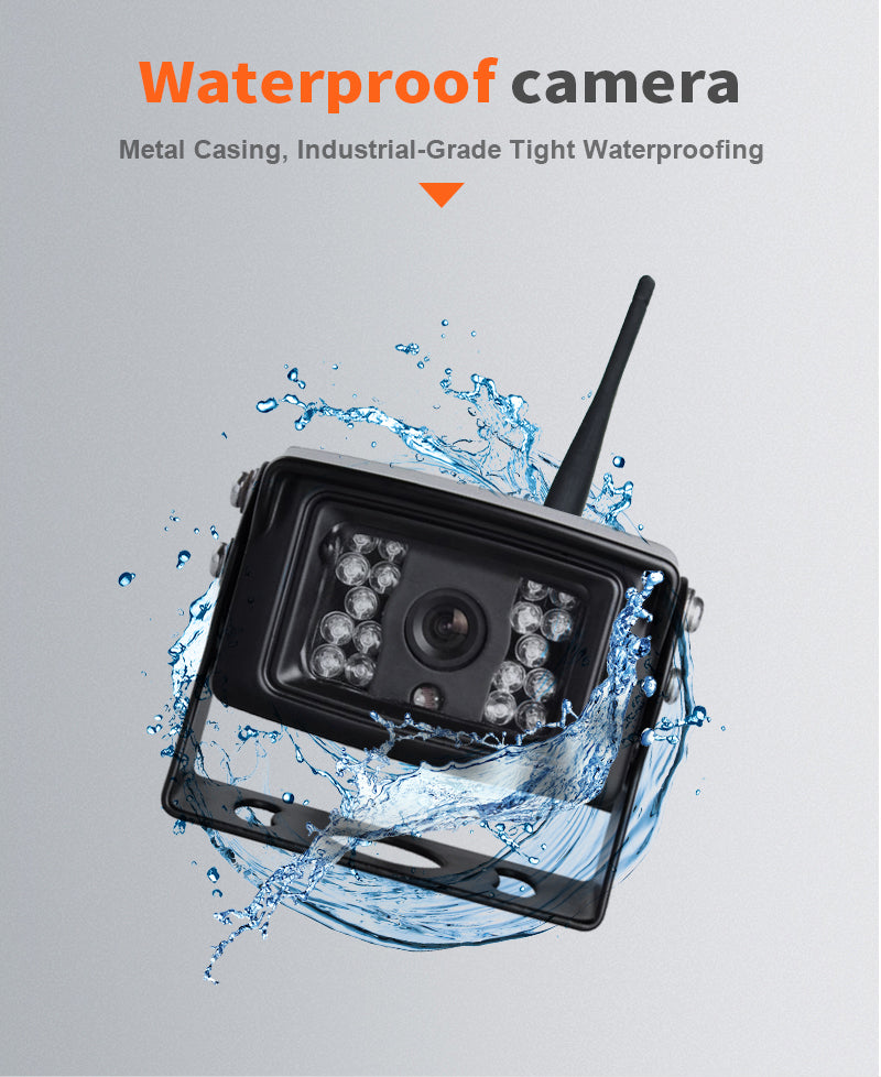 10" Wireless IPS Display with 4 Night-Vision Cameras and 500m Long-Range Signal