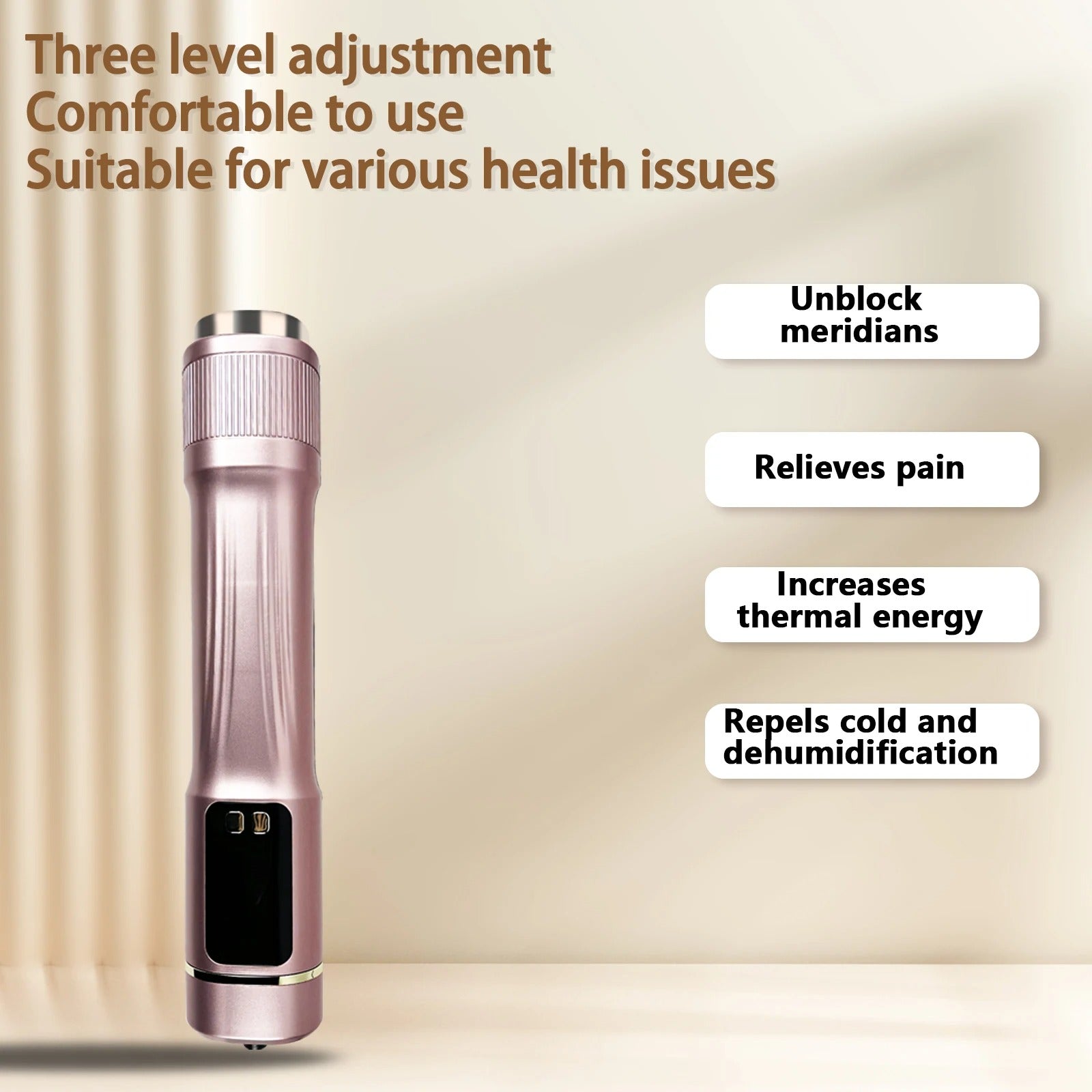 Electric Blue Light Body Massager with Blower & Healing Therapy Wand