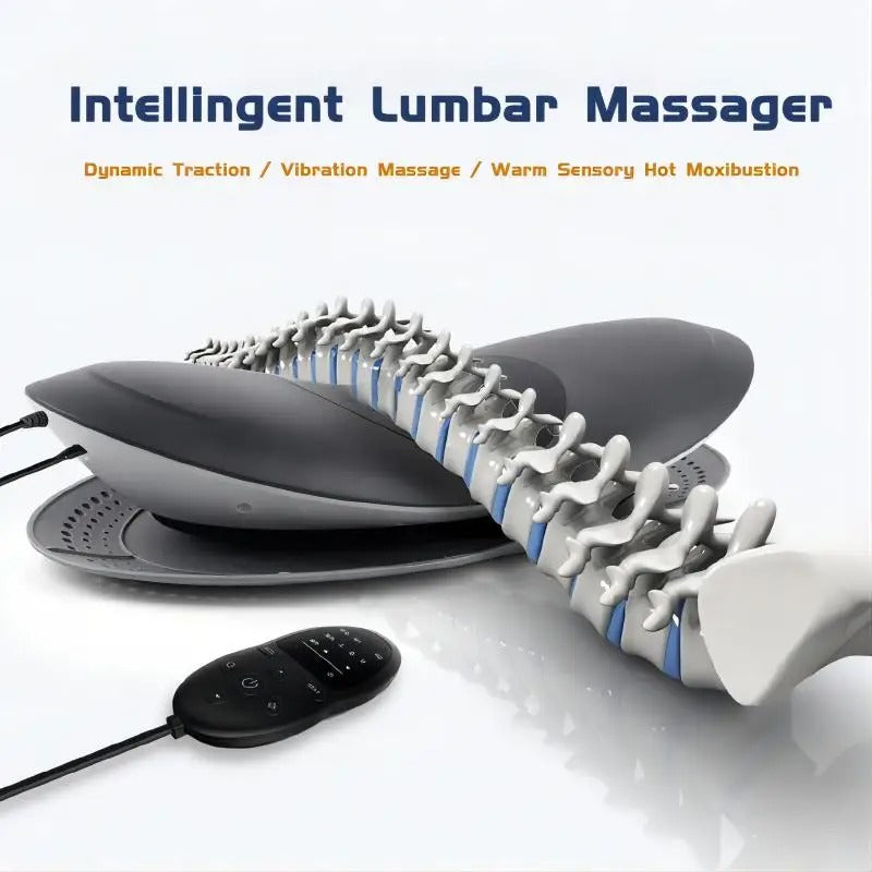 Rechargeable Lumbar Traction Massager with Heat, Vibration & Spectrum Therapy