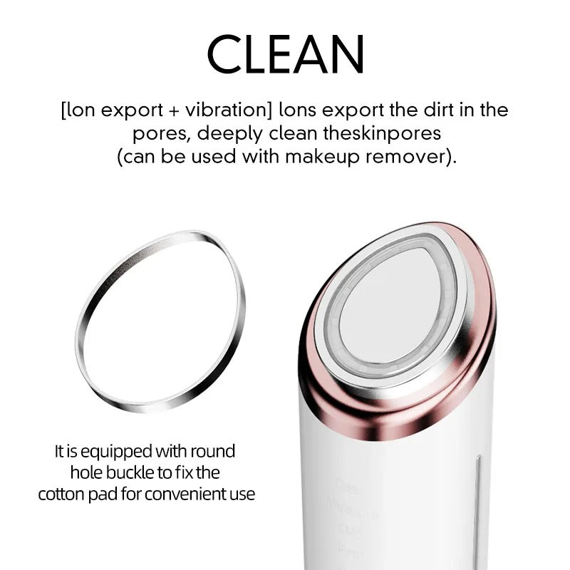 Portable Face & Neck Skin Tightening Device with 3-Color LED Therapy