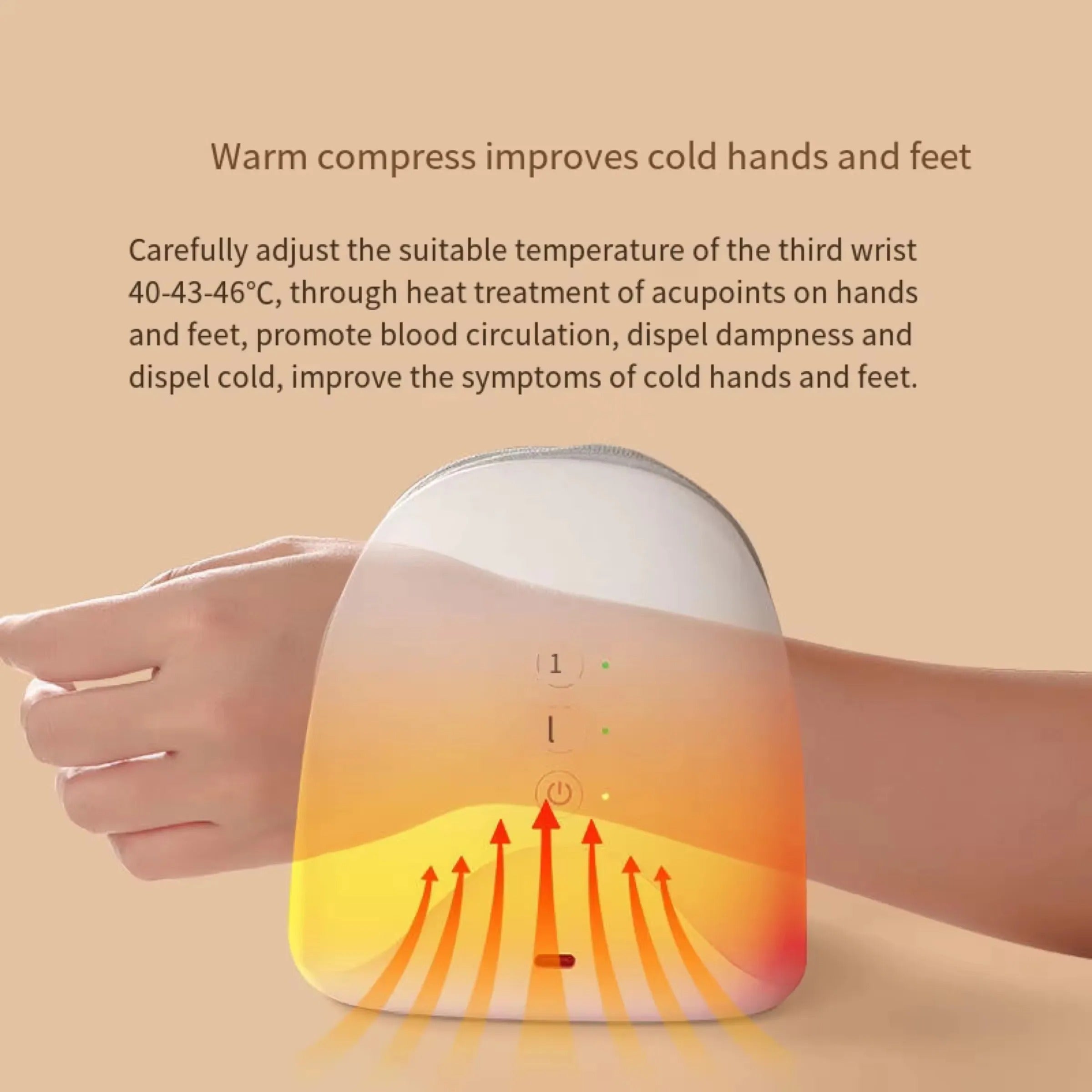 Smart Airbag Hand Massager with Graphene Heat & Deep Tissue Massage for Wrist & Palm