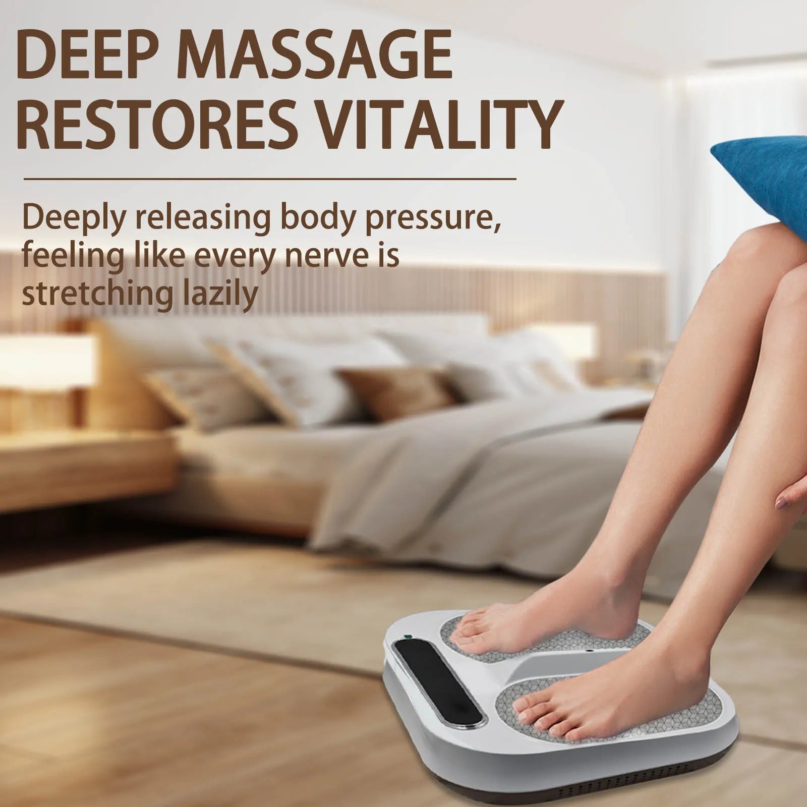 Portable PEMF Foot Massager – Rotating Suspension Therapy & Pain Relief