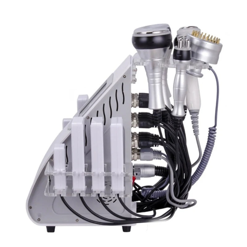 8-in-1 Portable Cavitation & RF Beauty Machine with Laser, Microcurrent & LED Therapy – White