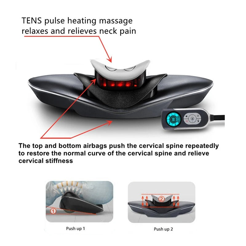 Rechargeable Cervical Spine Massager with Traction Support – Muscle Relaxation & Pain Relief