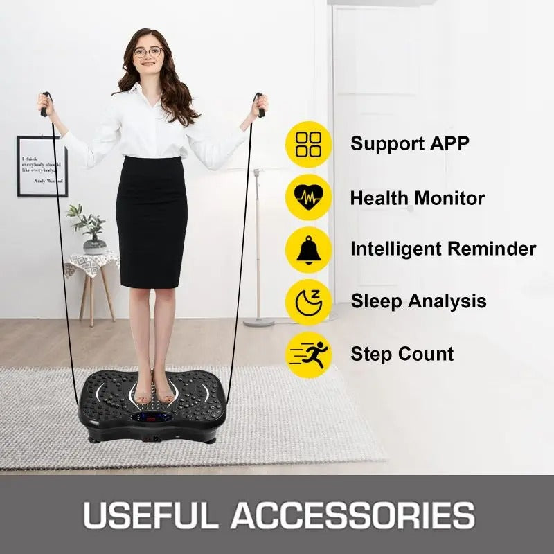 Smart Fitness Vibration Platform with Remote Control & Bluetooth Music