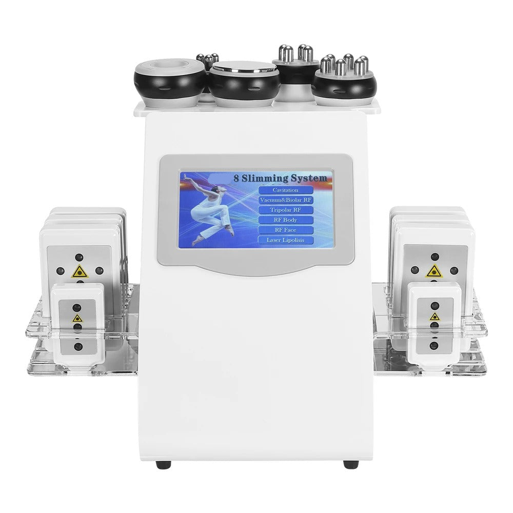6-in-1 Cavitation & RF Skin Tightening Machine with Lipo Laser – White