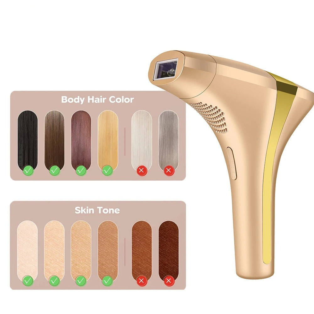Permanent IPL Hair Removal with Skin Rejuvenation & Acne Care, 8 Energy Levels Golden