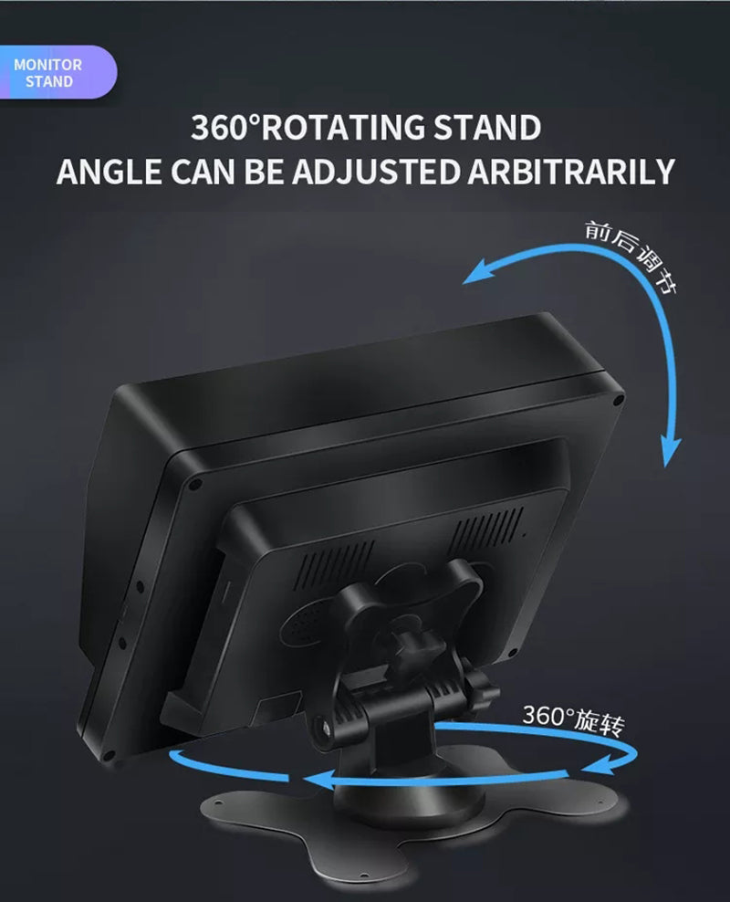 10" AHD Monitoring Kit with Pedestrian Recognition Night Vision & Multi-Channel Camera Input
