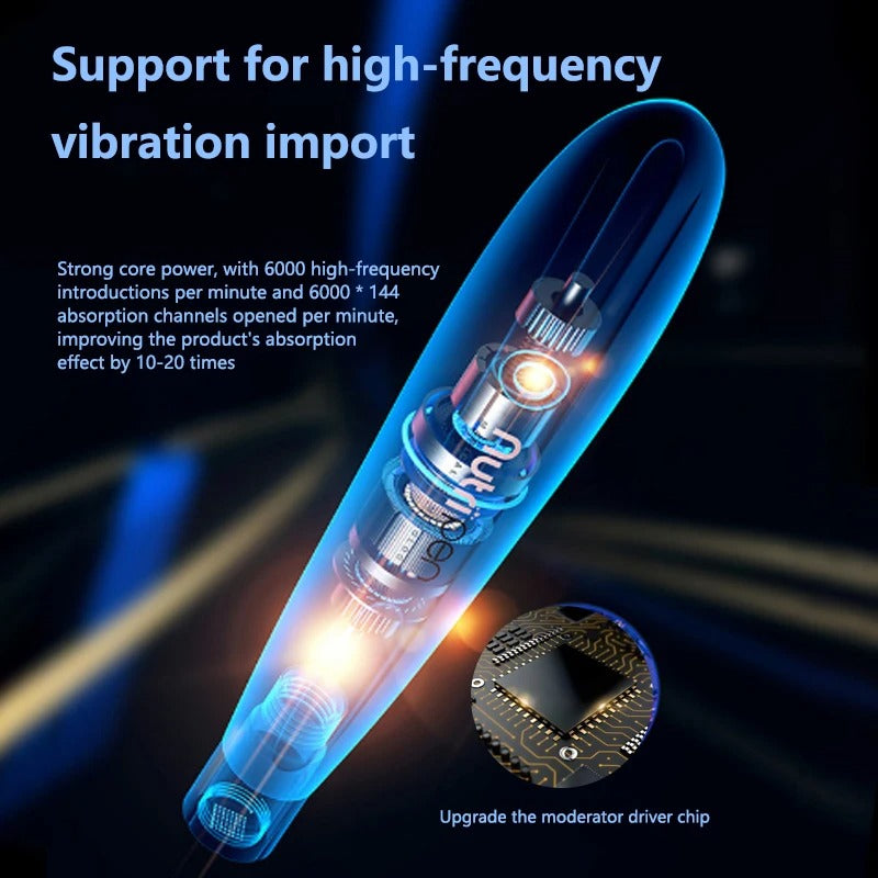 Portable High Frequency Therapy Wand with Crystal Attachment for Muscle & Joint Relief