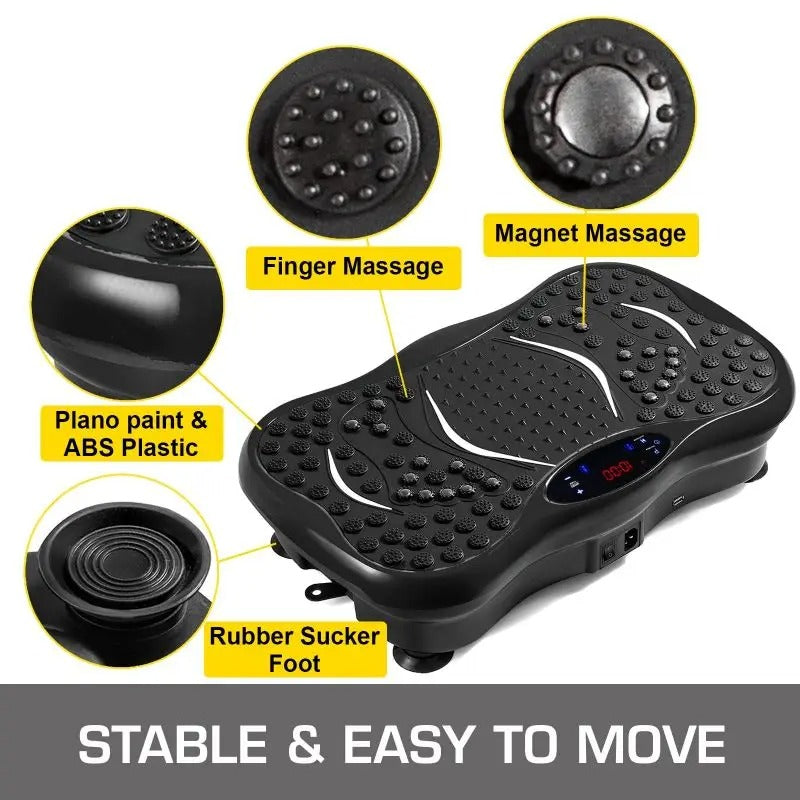 Smart Fitness Vibration Platform with Remote Control & Bluetooth Music