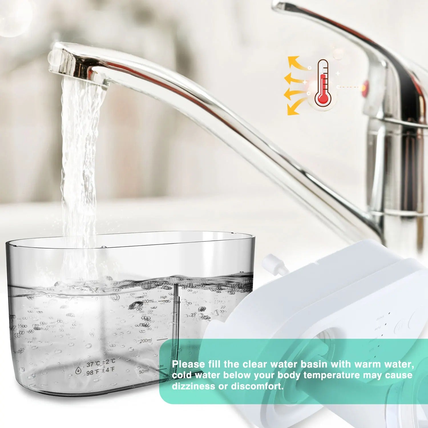 Rechargeable Electric Ear Cleaner Irrigation Kit with Nozzles and Water Spray