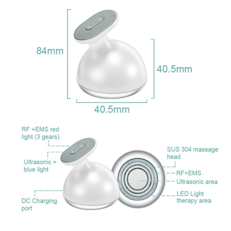 Portable Ultrasonic RF Cavitation Slimming Massager with EMS & LED Light