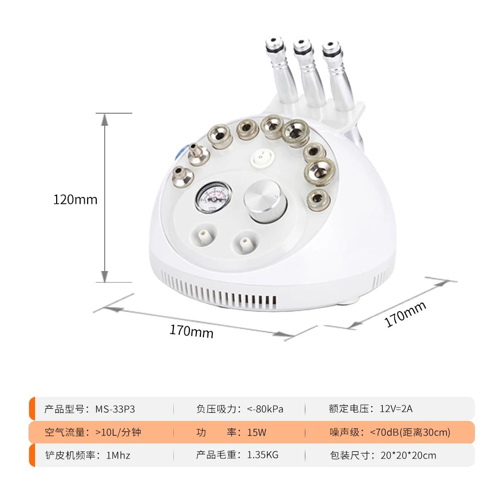 Portable Skin Care Machine with Microdermabrasion, Eye Massage & Deep Cleansing