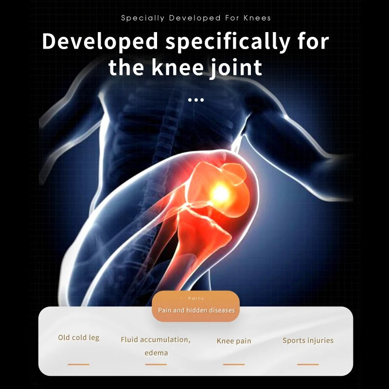 Rechargeable Knee Massager with Heat, Vibration & Airbag Compression Therapy