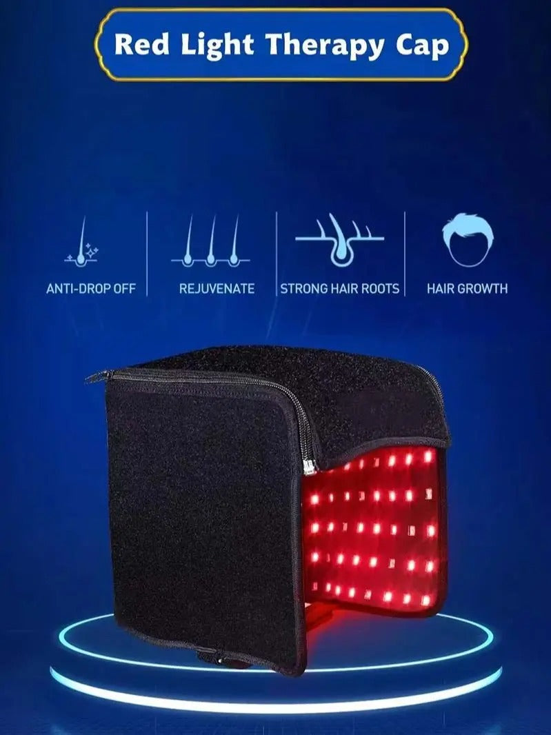 Rechargeable LED Hair Growth Cap with Red & Infrared Light Therapy