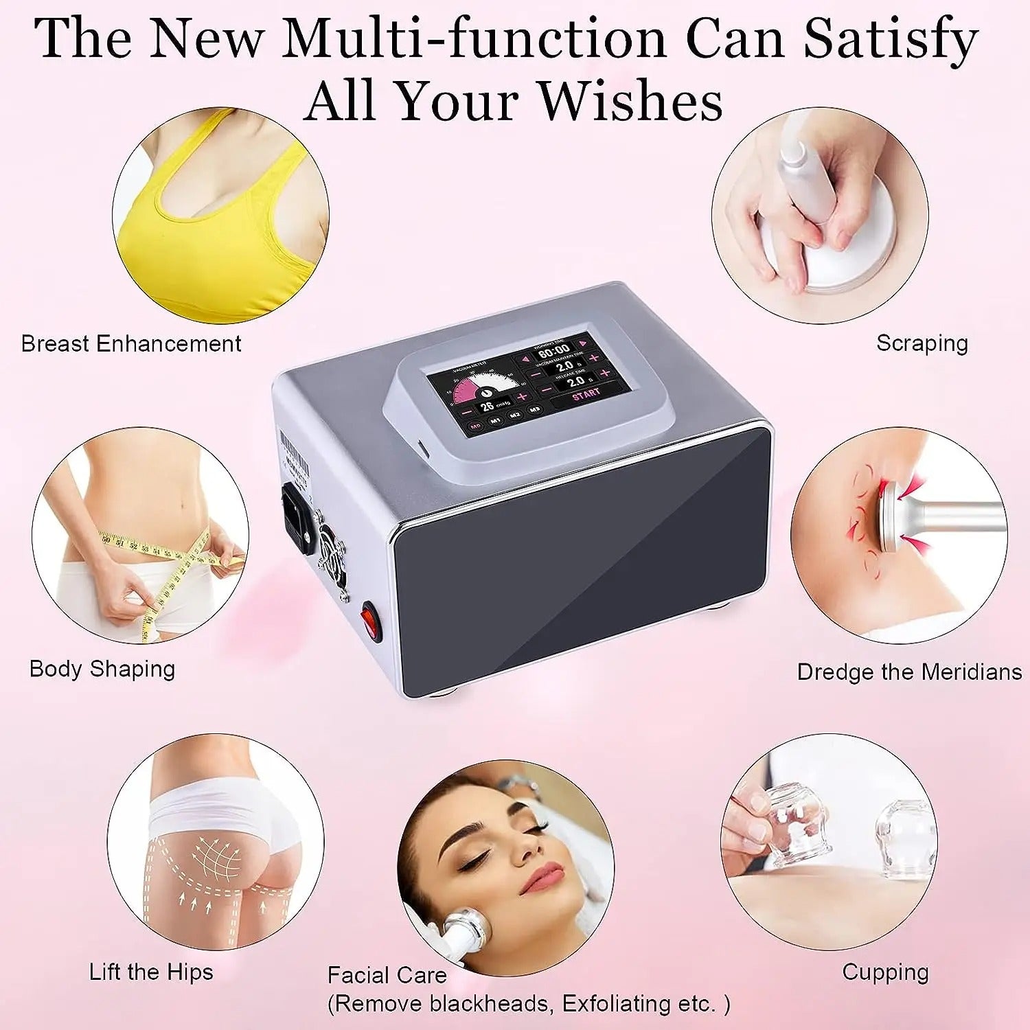 Breast & Butt Lifting Vacuum Massager – Skin Tightening & Body Contouring Spa Machine
