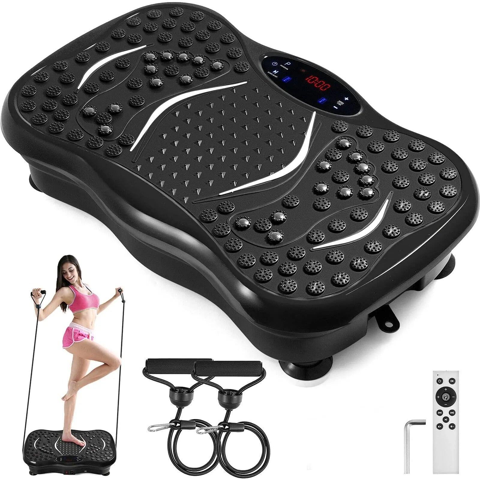 Smart Fitness Vibration Platform with Remote Control & Bluetooth Music