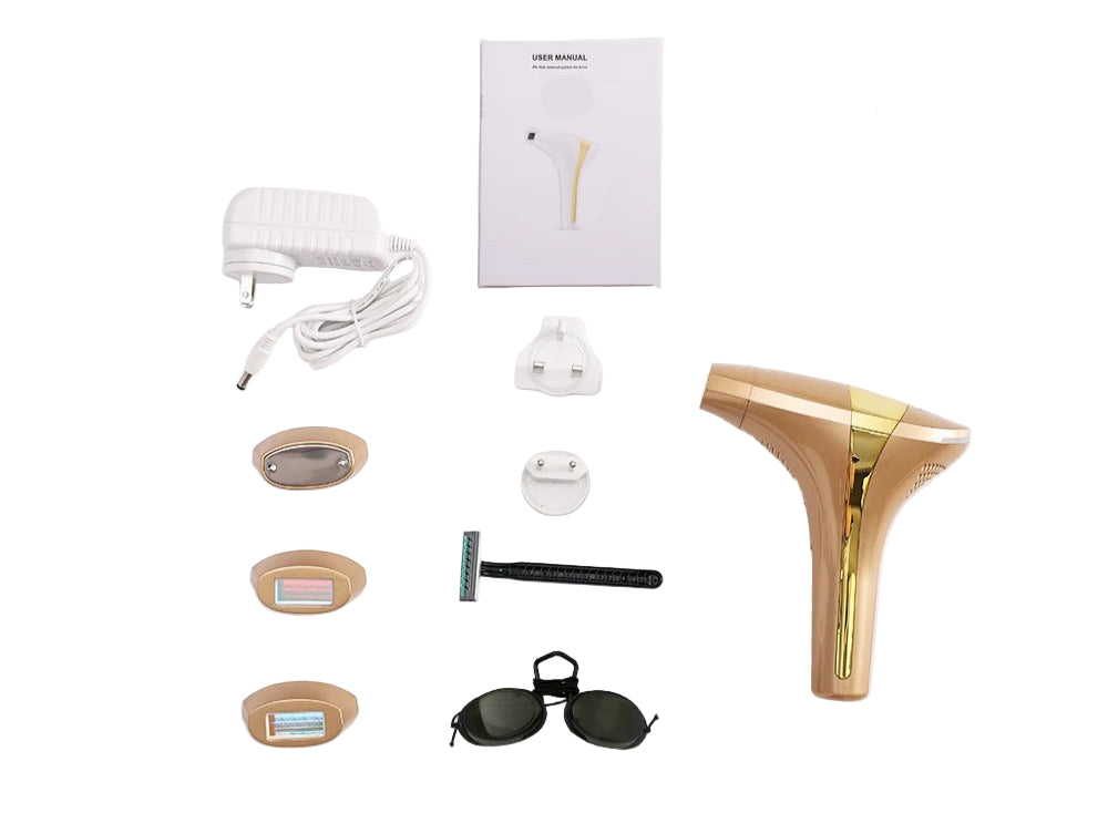 Permanent IPL Hair Removal with Skin Rejuvenation & Acne Care, 8 Energy Levels Golden